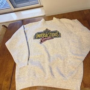 Vintage 90s universal studios Florida crewneck pullover sweater Grey mens xlarge